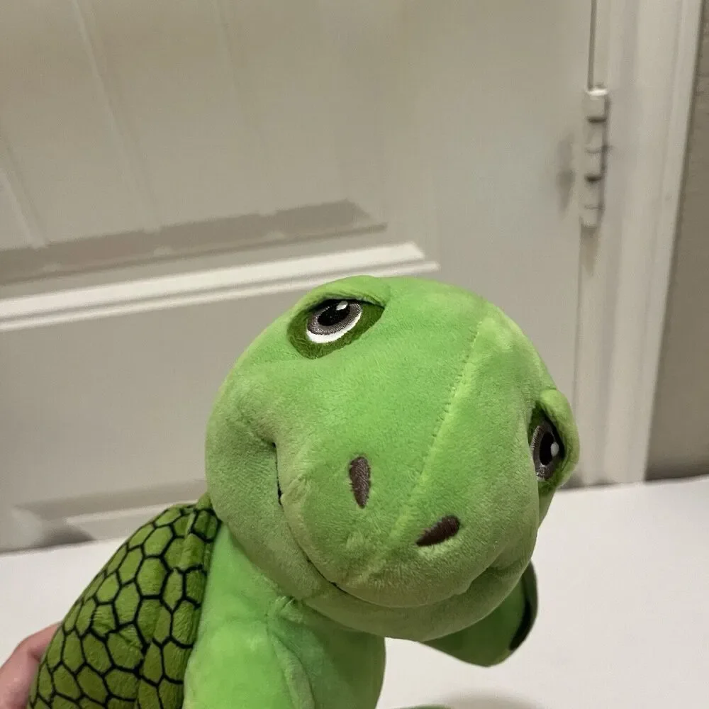 2019 Progressive Plush Terry Green Turtle Plush Tortoise Stuffed Animal Toy 10”